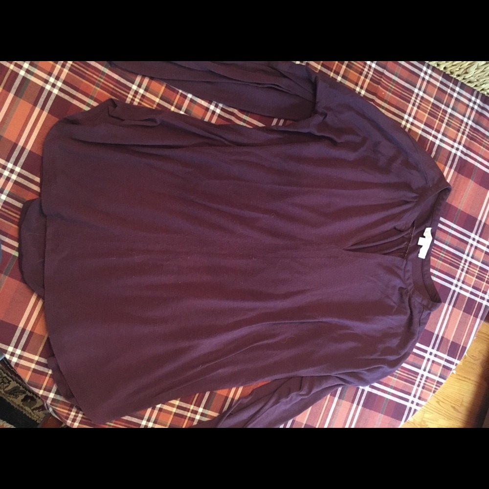 Loft XL Burgundy tunic sweater